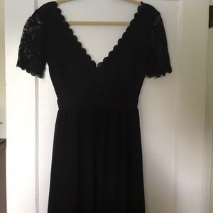 ModCloth black lace and chiffon dress